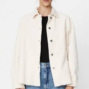 Zara || Ivory Corduroy Shacket
